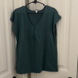 Ava & Viv Teal V-Neck Blouse